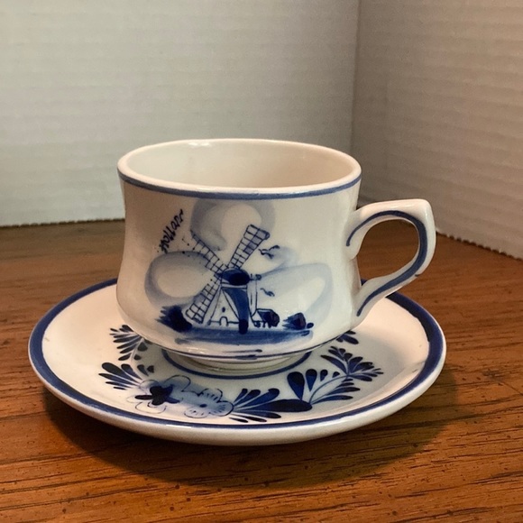 Delft Blue Other - Delft Demitasse Tea Cup and Saucer. Cup is approx.  3.25” X 2.25”. Delft Blue.